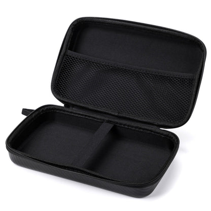 Jump Master Pro carry case open, showing twin moulded compartments and full-width elastic mesh lid pocket